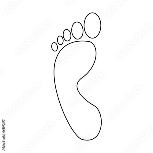 human footprint human person icon on white background