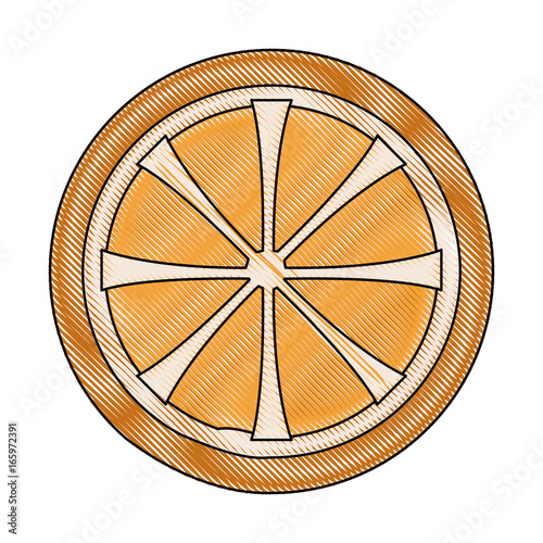 fresh ripe slice of orange healthy food
