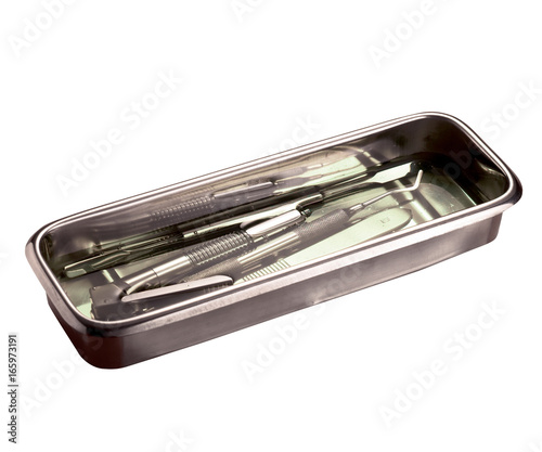 Medical use surgical tools in tray