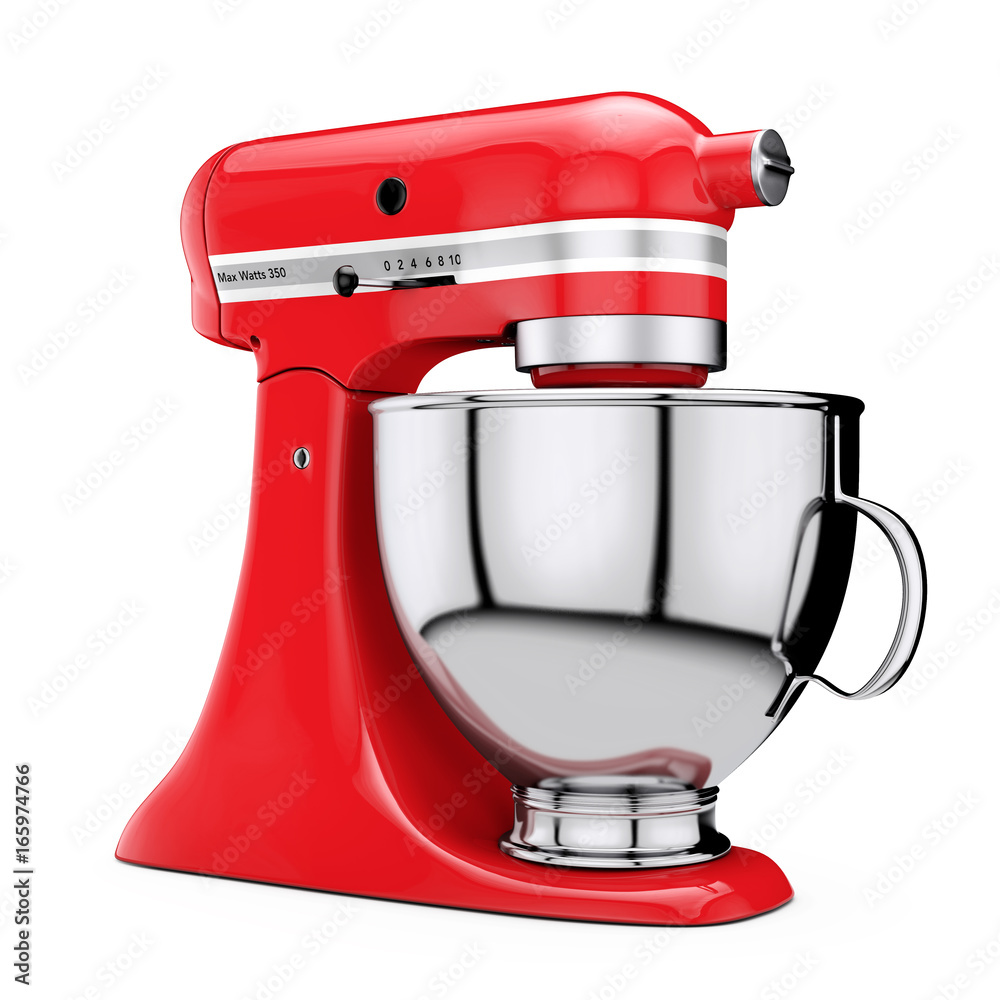 Red Kitchen Stand Food Mixer. 3d Rendering Red Kitchen Stand Food Mixer. 3d Rendering