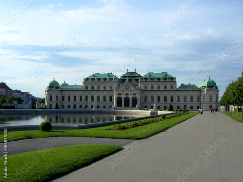 The Belvedere is a historic complex set on a park, consisting of four buildings. Famous place for tourist in Vienna