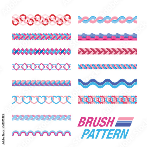 Set of line patterns. vector illustration