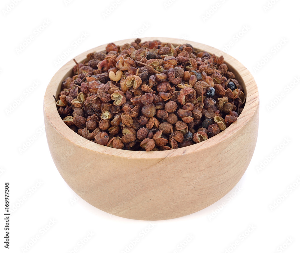 Sichuan pepper isolated on white background Sichuan pepper isolated on white background