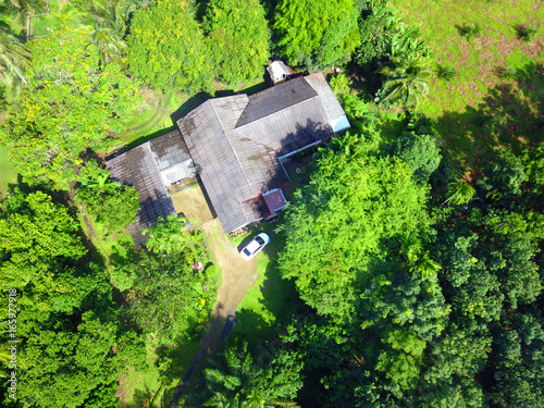 Aerial photography of house