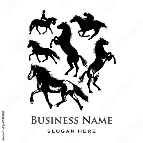 horse logo design silhouette