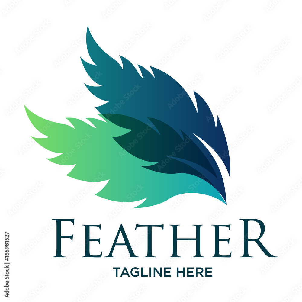 Fototapeta premium Feather Logo