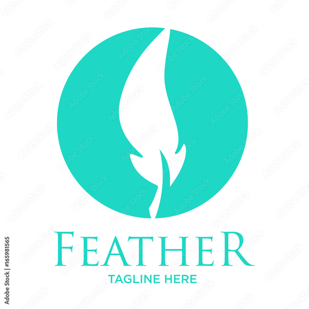 Fototapeta premium Flat Silhouette Round Logo Template