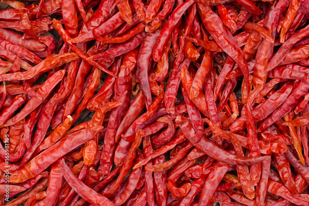 Red chilli background.