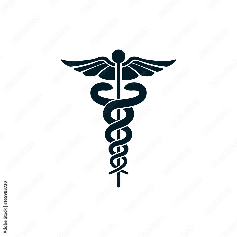 medical snake symbol - obrazy, fototapety, plakaty 