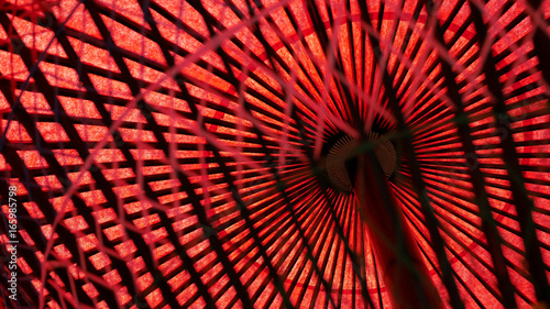 Red japan umbrella