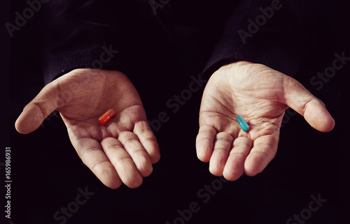 Red Pill Blue Pill concept photo