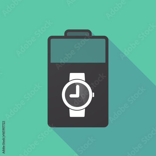 Free Download Long shadow battery with a wrist watch - GFXLoad
