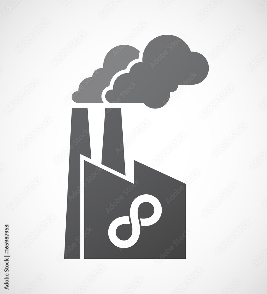 Isolated factory with an infinite sign Isolated factory with an infinite sign
