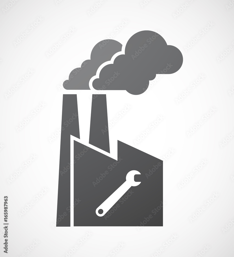 Isolated factory with a spanner Isolated factory with a spanner