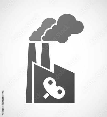 Isolated factory with a toy crank
