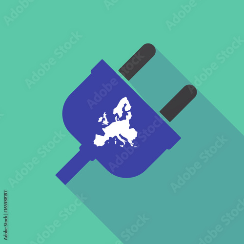 Long shadow plug with a map of Europe