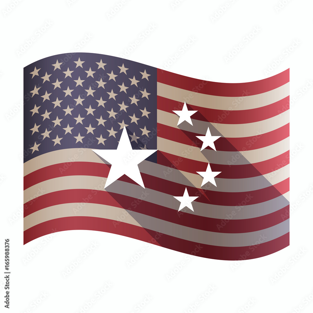 Isolated USA flag with the five stars china flag symbol Stock Vector ...