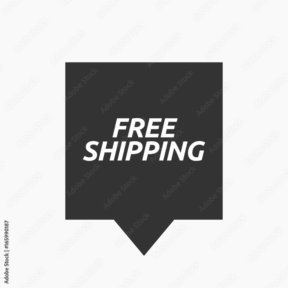 Isolated tooltip with the text FREE SHIPPING Isolated tooltip with the text FREE SHIPPING