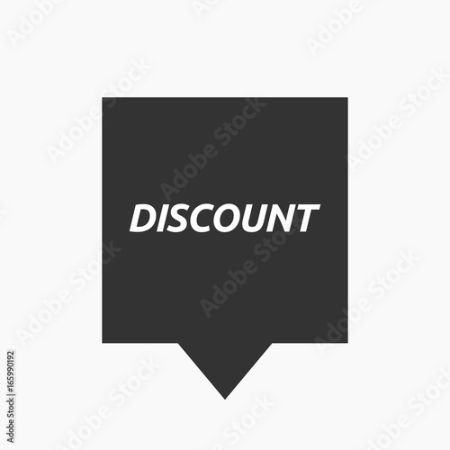 Isolated tooltip with    the text DISCOUNT