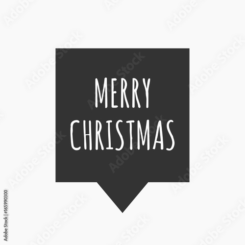 Isolated tooltip with    the text MERRY CHRISTMAS