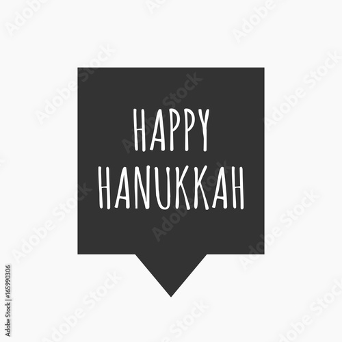 Isolated tooltip with    the text HAPPY HANUKKAH