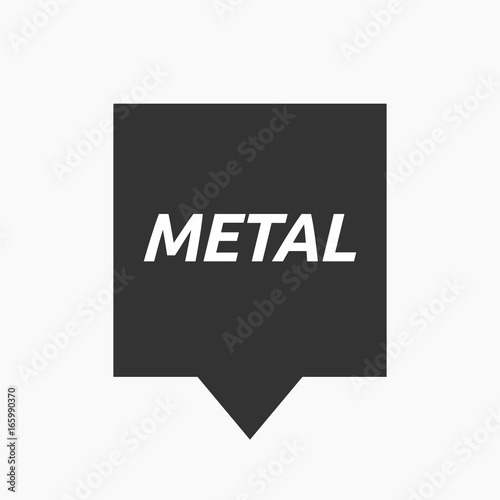 Isolated tooltip with    the text METAL