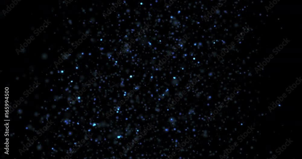 Animation Abstract Blue Particles on Black Background Animation Abstract Blue Particles on Black Background