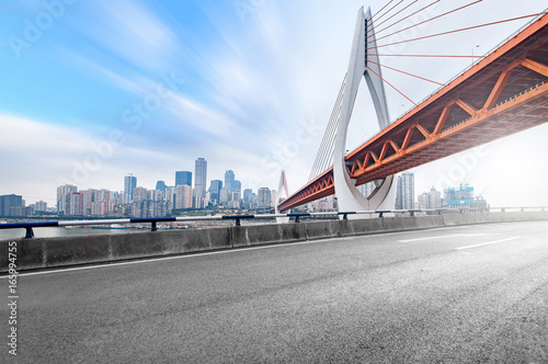 concrete road curve of viaduct in china outdoor