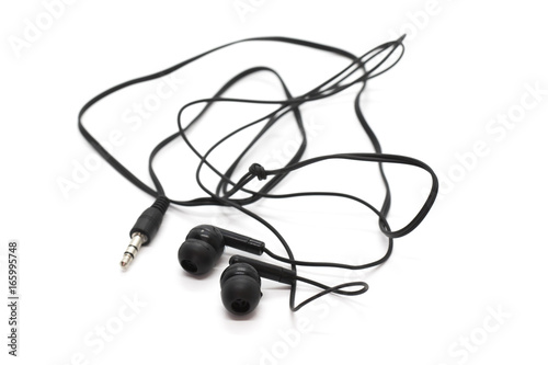 image of an earphone on a white background.