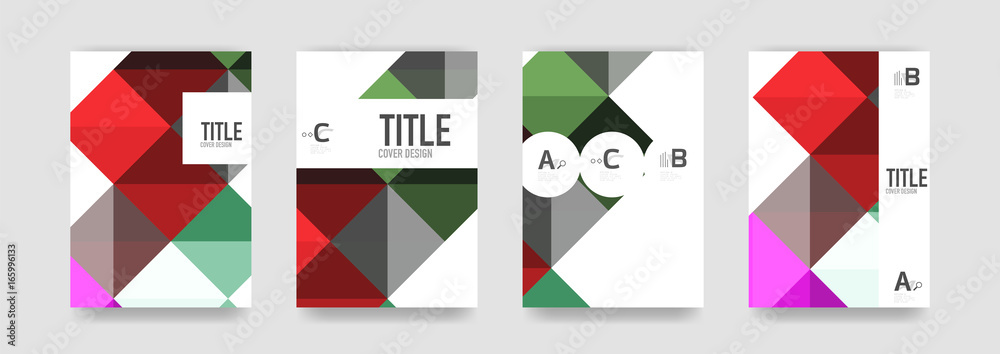 Set of brochure cover templates Set of brochure cover templates