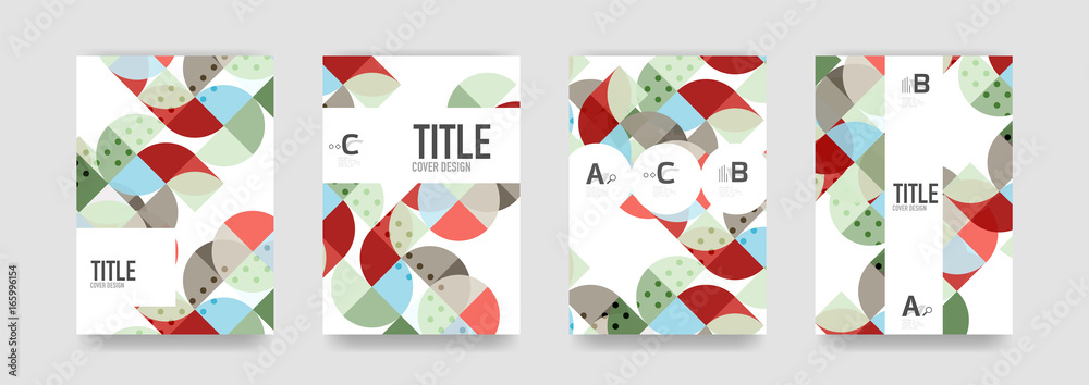 Set of brochure cover templates Set of brochure cover templates
