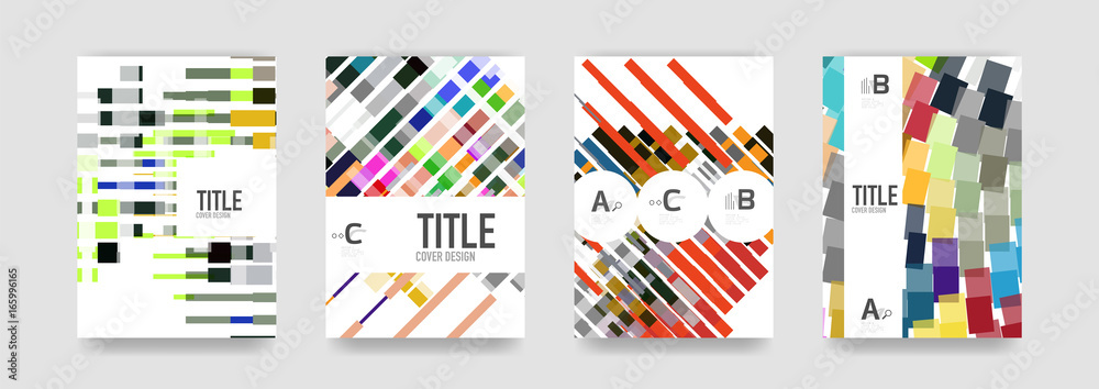 Set of brochure cover templates Set of brochure cover templates