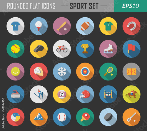 Vector illustrated set of various sport icons
