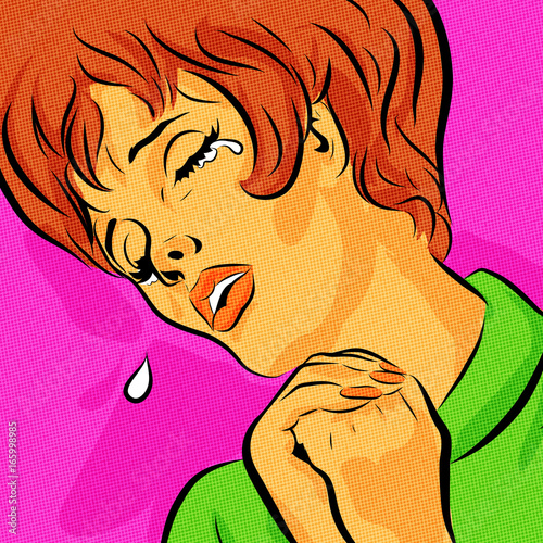Fotografia pop art femme qui pleure