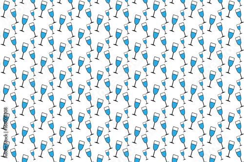 blue whine glass pattern