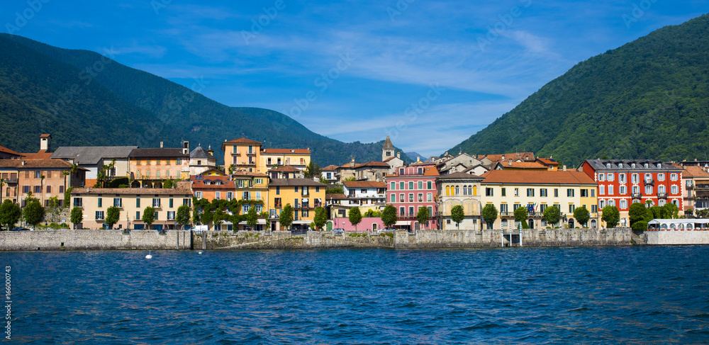 View of the old town promenade of Cannobio - Lago Maggiore, Verbania, Piemont, Italy