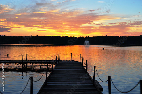 Beautiful sunset on the lake view  © Daniel
