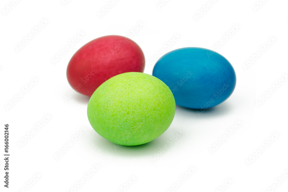 Perfect colorful handmade easter eggs isolated on a white Perfect colorful handmade easter eggs isolated on a white