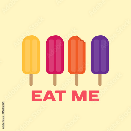 Popsicle ice-cream isolated background