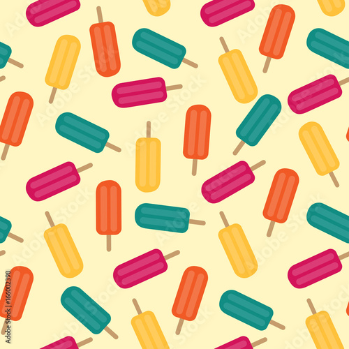 Popsicles ice-cream seamless background