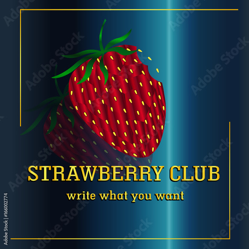 Gradient Strawberry - logo / club logo / interest