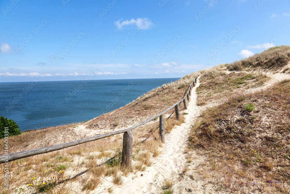 Nida - Curonian Spit and Curonian Lagoon, Nida, Klaipeda, Lithuania. Nida harbour. Baltic Dunes. Unesco heritage. Nida is located on the Curonian Spit Nida - Curonian Spit and Curonian Lagoon, Nida, Klaipeda, Lithuania. Nida harbour. Baltic Dunes. Unesco heritage. Nida is located on the Curonian Spit