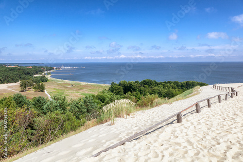 Fototapeta Naklejka Na Ścianę i Meble -  Nida - Curonian Spit and Curonian Lagoon, Nida, Klaipeda, Lithuania. Nida harbour. Baltic Dunes. Unesco heritage. Nida is located on the Curonian Spit