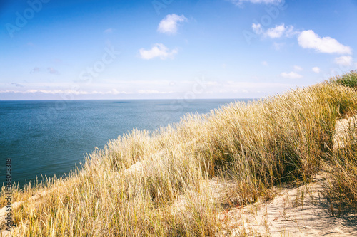 Nida - Curonian Spit and Curonian Lagoon, Nida, Klaipeda, Lithuania. Nida harbour. Baltic Dunes. Unesco heritage. Nida is located on the Curonian Spit