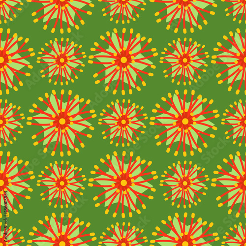 Beautiful tropical flower seamless pattern design summer plants colorful decoration nature design floral drawing leaf blossom vector illustration.
