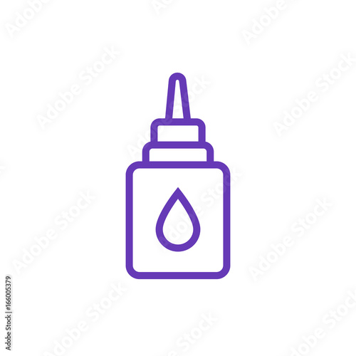 lubricant, oil for bike icon, linear