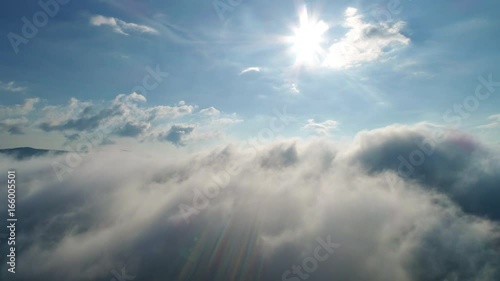 Beautiful clouds over Carpatian mountains