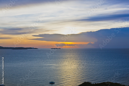 Beautiful sunset on sea