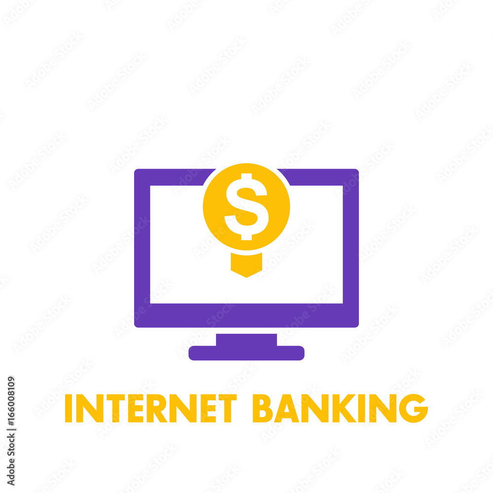 internet banking icon, vector pictogram internet banking icon, vector pictogram