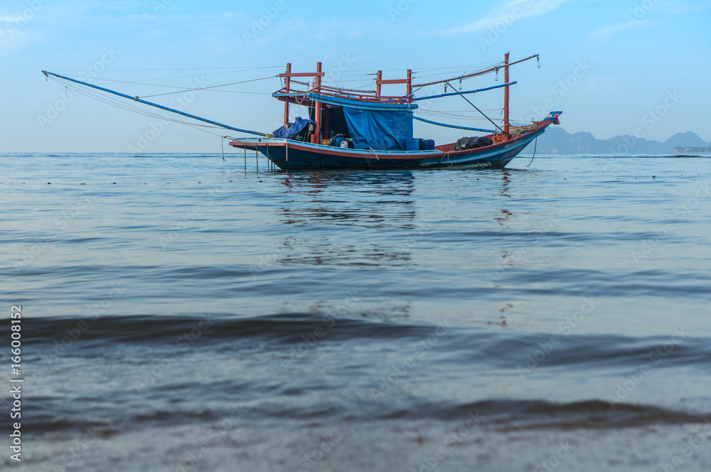 fishing boat in the sea in Thailand, south of Thailand